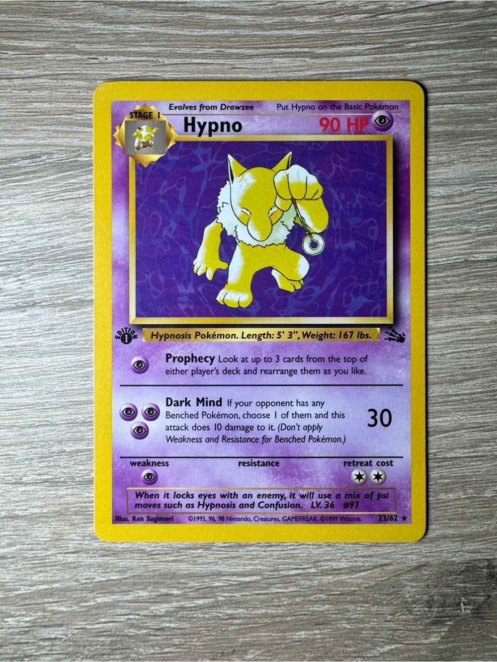 Hypno #23/1st Edition/Pokemon Fossil